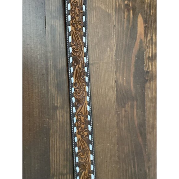 Rarestar Good Leather Western Belt Size Galveston Cowboy Belt Strap Size 34 WS9 - Picture 8 of 12